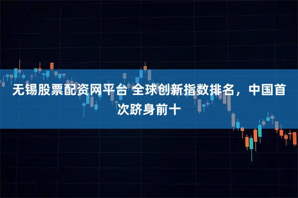 无锡股票配资网平台 全球创新指数排名，中国首次跻身前十