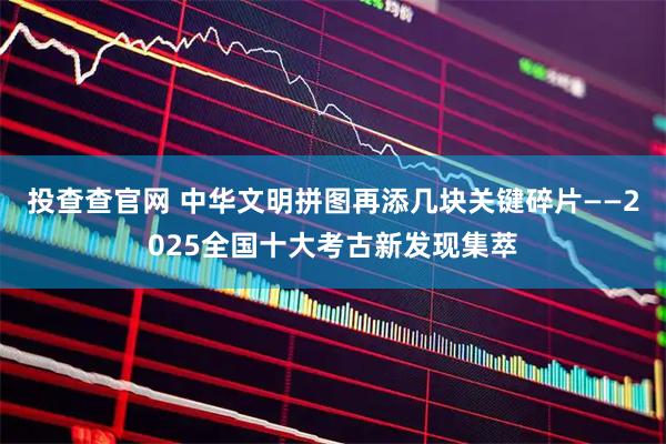 投查查官网 中华文明拼图再添几块关键碎片——2025全国十大考古新发现集萃